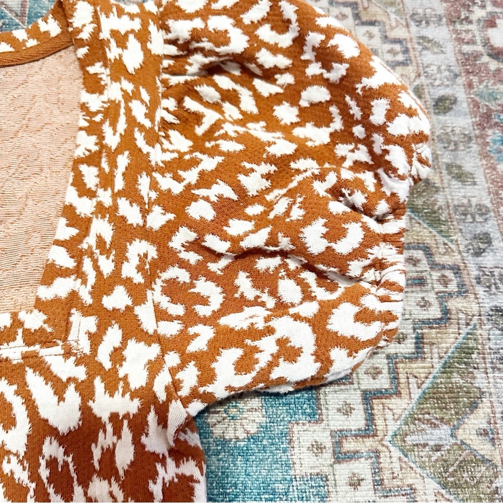 Free people• No Type Tee in Brown Size Small and Large Animal Print Boho - Picture 7 of 13